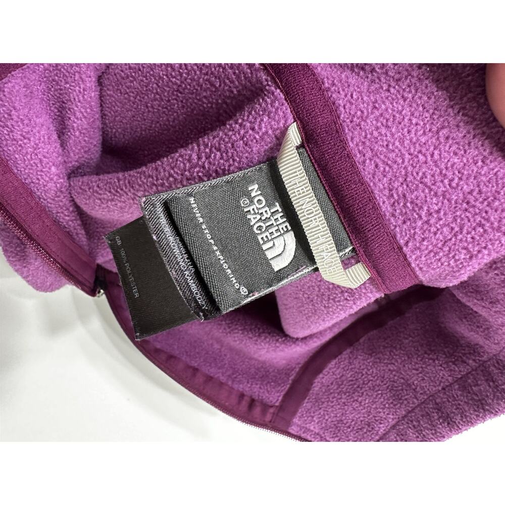 The North Face Women's Quarter Zip Pullover Purple Fleece Size Medium - Picture 6 of 7